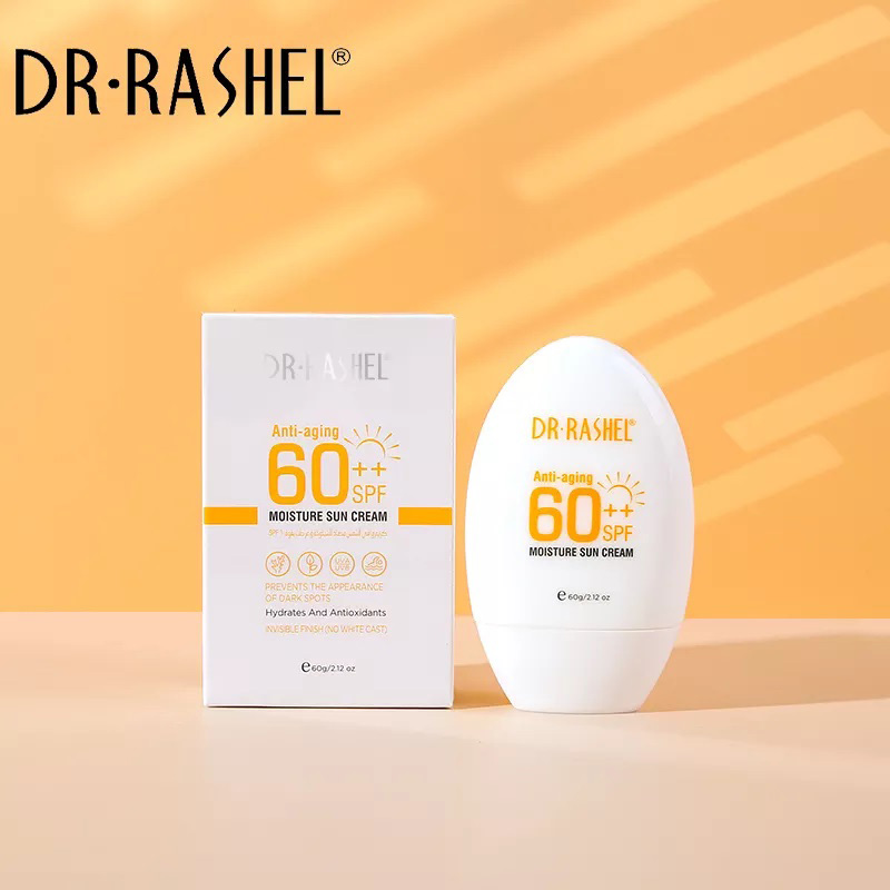 کرم ضد آفتاب مرطوب کننده و ضد پیری دکتر راشل با 60 ++SPF