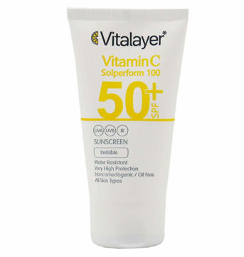 ضد افتاب بدون رنگ ویتالیر حاوی ویتامین C با spf50