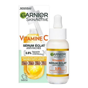 سرم ویتامین سی گارنیر مدل Vitamin C حاوی نیاسینامید حجم 30ml