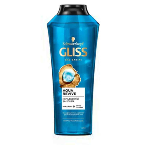 شامپو گلیس GLISS Aqua Revive مرطوب کننده حاوی هیالورون و جلبک دریایی مناسب موی خشک 500 میل