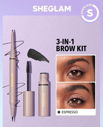 مداد ابرو دو سر شیگلم مدل BROWS ON DEMAND 2-IN-1 رنگ ESPRESSO