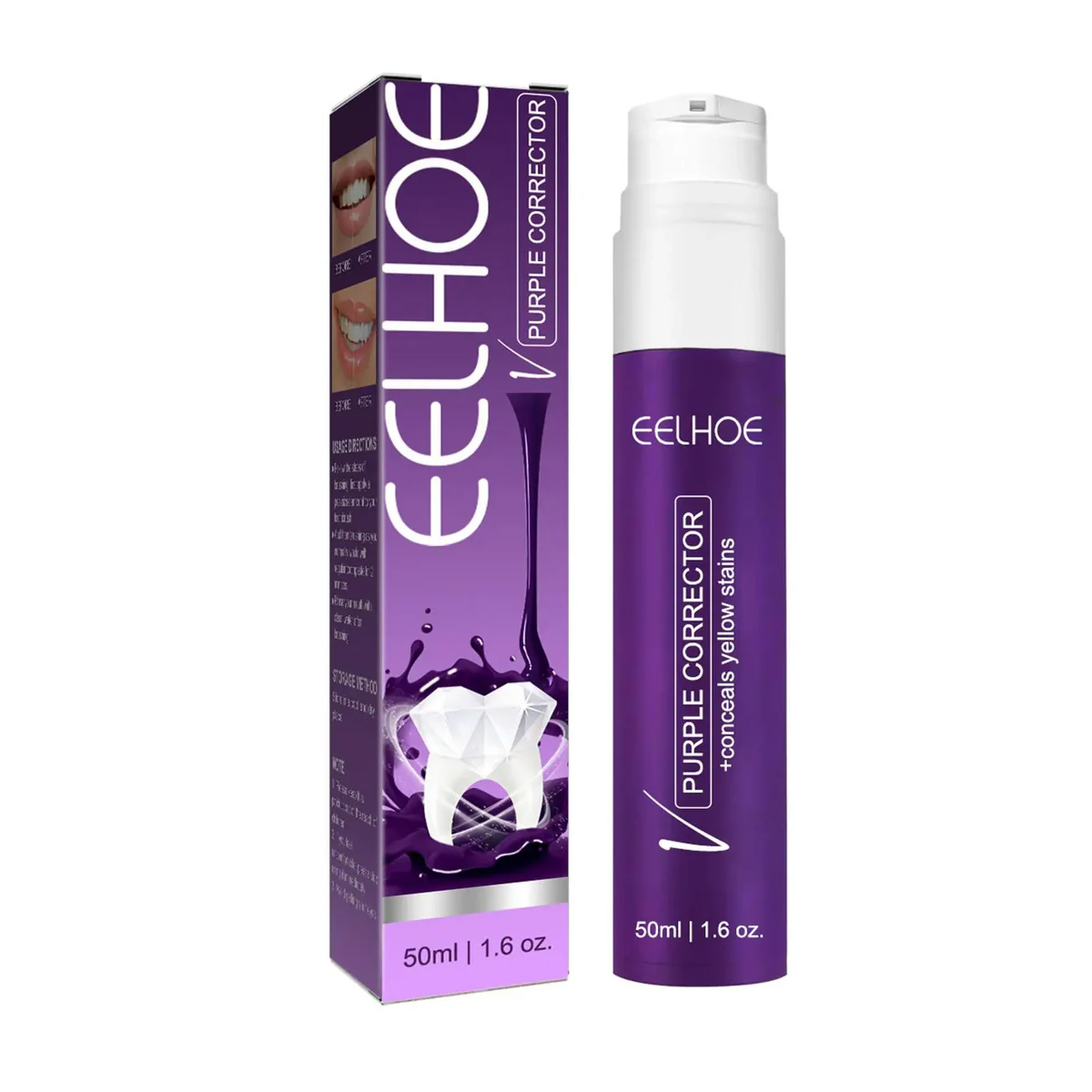 EELHOE PURPLE WHITENING TOOTHPASTE STAIN REMOVAL