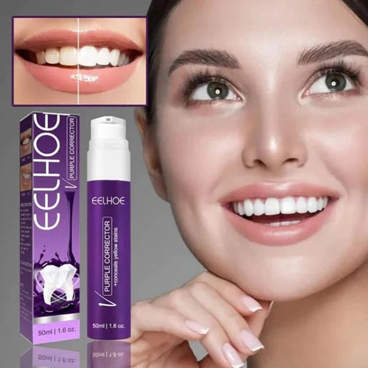 EELHOE PURPLE WHITENING TOOTHPASTE STAIN REMOVAL