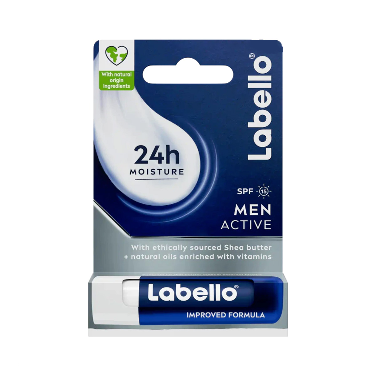 بالم لب حاوی ضد آفتاب شاین لابلو Labello مدل men active