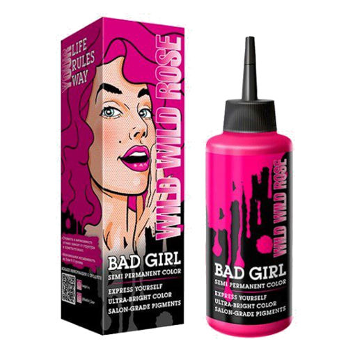 رنگ مو فانتزی بد گرل BAD GIRL مدل WILD WILD ROSE صورتی حجم 150 میلی‌لیتر