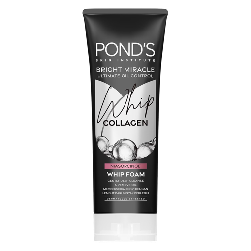 فوم شوینده صورت روشن کننده زغالی پوست چرب پوندز PONDS مدل collagen oil