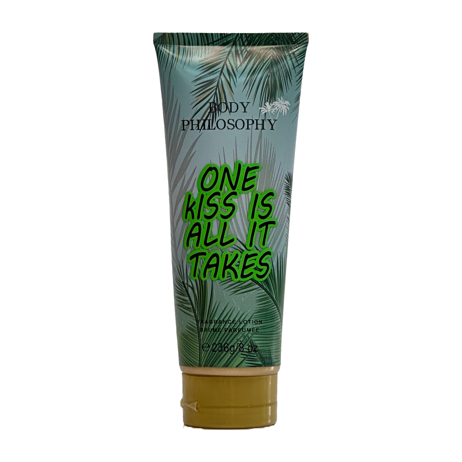 لوسیون بدن معطر بادی فیلسوفی BODY PHILOOPHY مدل ONE KISS OS ALL IT TAKES وزن 236 گرم