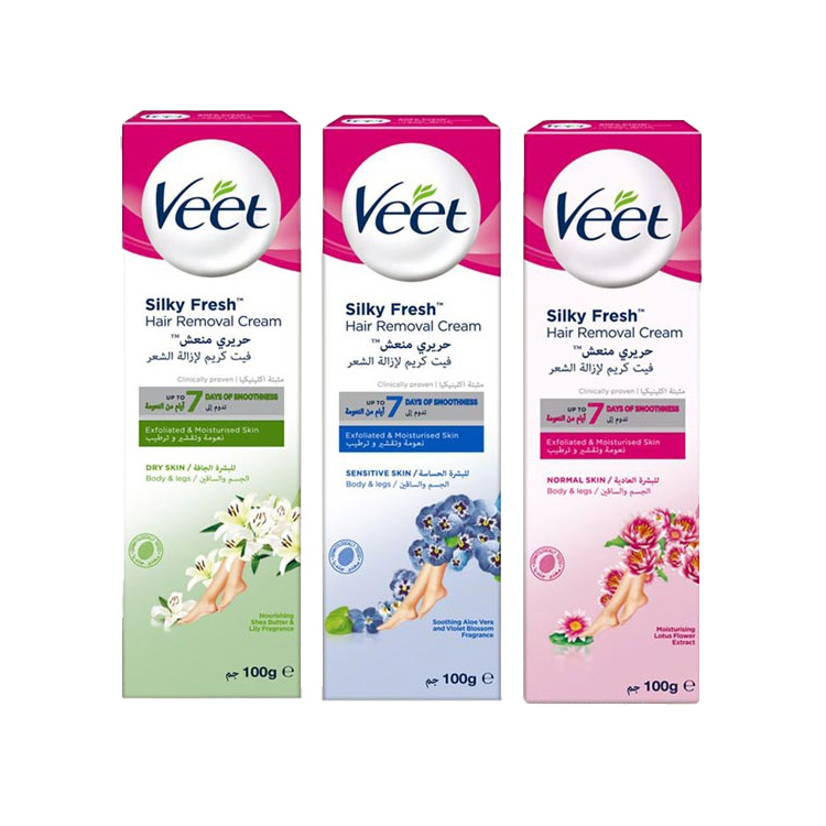 کرم مو بر ویت Veet برای پوستهای نرمال مدل Smooth & Fresh حجم 100ml