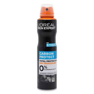 اسپری ضد تعریق مردانه لورآل سری Men Expert مدل Carbon Protect حجم 250ml