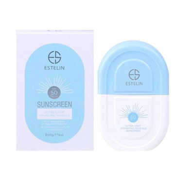 ضد آفتاب SPF50 بدون رنگ ESTELIN وزن 50g