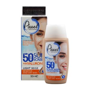 کرم ضد آفتاب رنگی light پیکسل spf50 مناسب پوست خشک و حساس حجم ۵۰ml