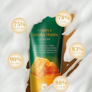 فوم شوینده عسل صورت بیوآکوا Bioaqua مدل Vitamin E Manuka Honey