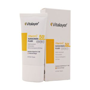 کرم ضدآفتاب فلوئید حاوی ویتامین سی SPF50 ویتالیر Vitalayer