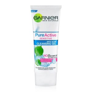 ژل شستشوی پوست حساس گارنیر مدل Pure Active ضد آکنه حجم 100 میل