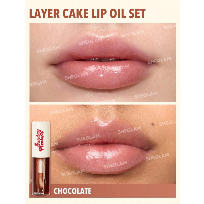 پک 3 عددی روغن لب شیگلم SHEGLAM مدل Sunday Picnic Layer Cake - Image 5