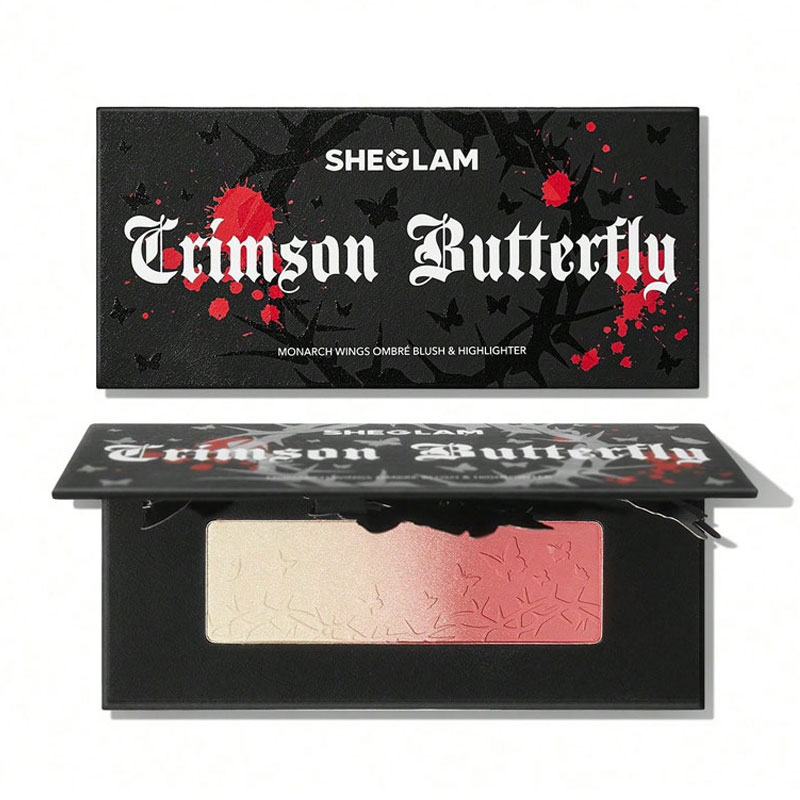 پالت هایلایتر و رژگونه شیگلم مدل crimson butterfly