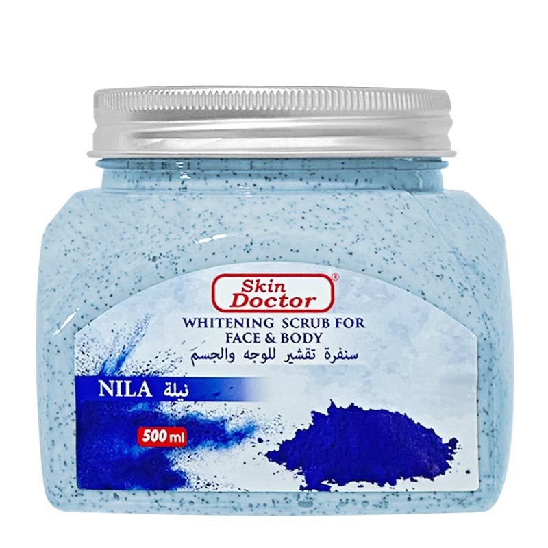 اسکراب سفید کننده صورت و بدن دکتر اسکین Doctor Skin مدل عصاره نیله Nila حجم 500ml