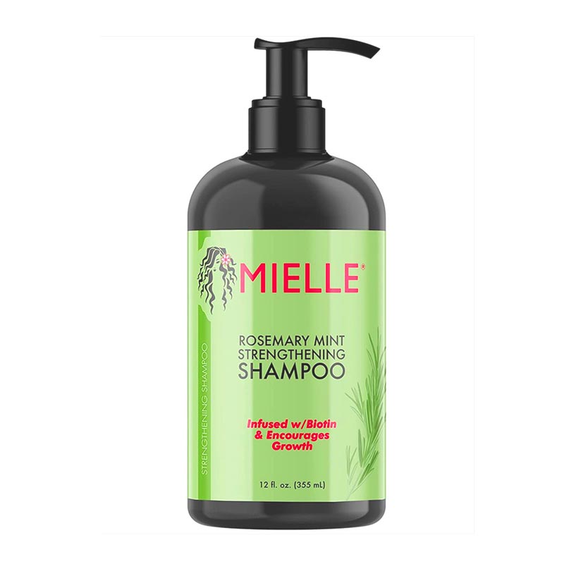 شامپو تقویت‌ کننده مو رزماری مایل Mielle مدل Rosemary Mint Strengthening حجم 355ml