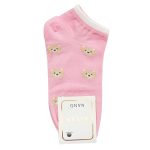 ست 4 جفت جوراب ساق کوتاه زنانه فانتزی صورتی - Image 2