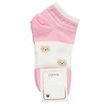 ست 4 جفت جوراب ساق کوتاه زنانه فانتزی صورتی - Image 3