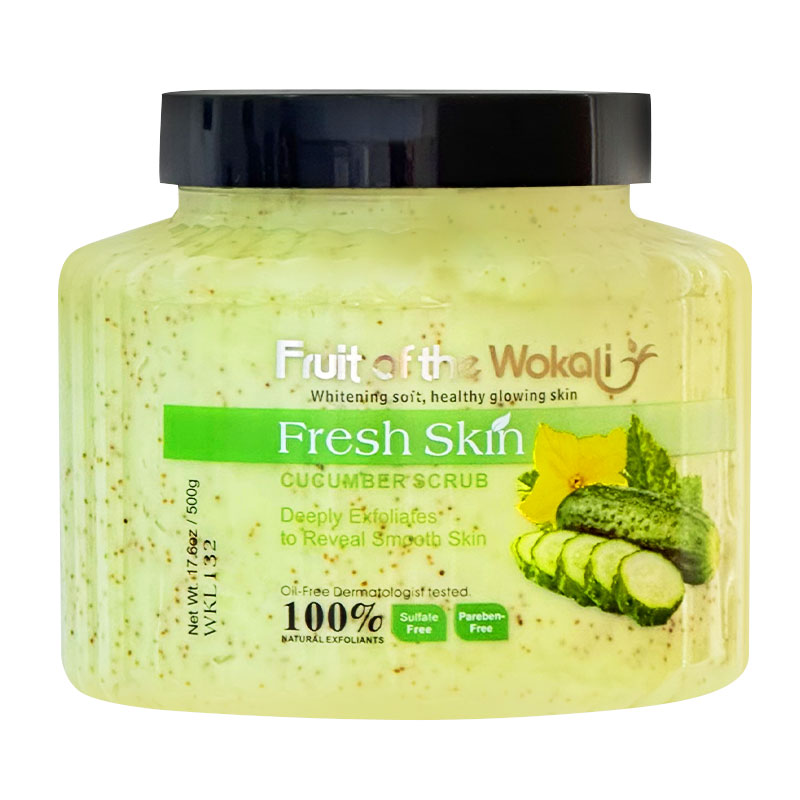اسکراب صورت و بدن خیار سبز وکالی حجم 500 گرم