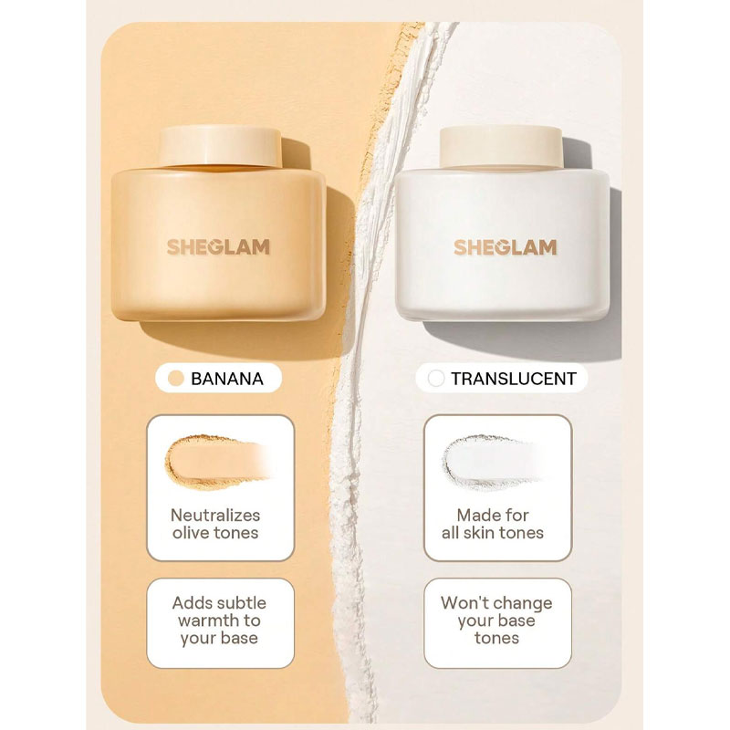 پودر فیکس مات کننده شیگلم SHEGLAM مدل Blur in a bottle حجم 30g