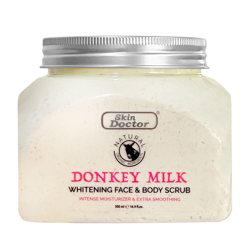 اسکراب صورت و بدن دکتر اسکین Skin doctor حاوی شیر الاغ حجم 500ml
