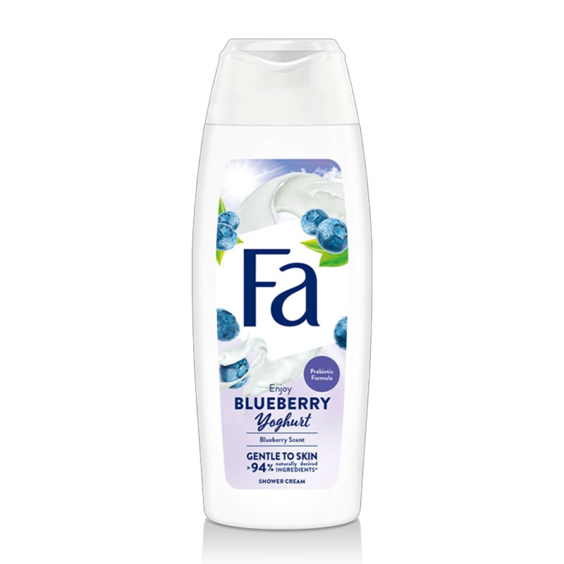 شامپو بدن کرمی رایحه ماست و بلوبری فا Fa مدل Blueberry Yoghurt حجم 250ml