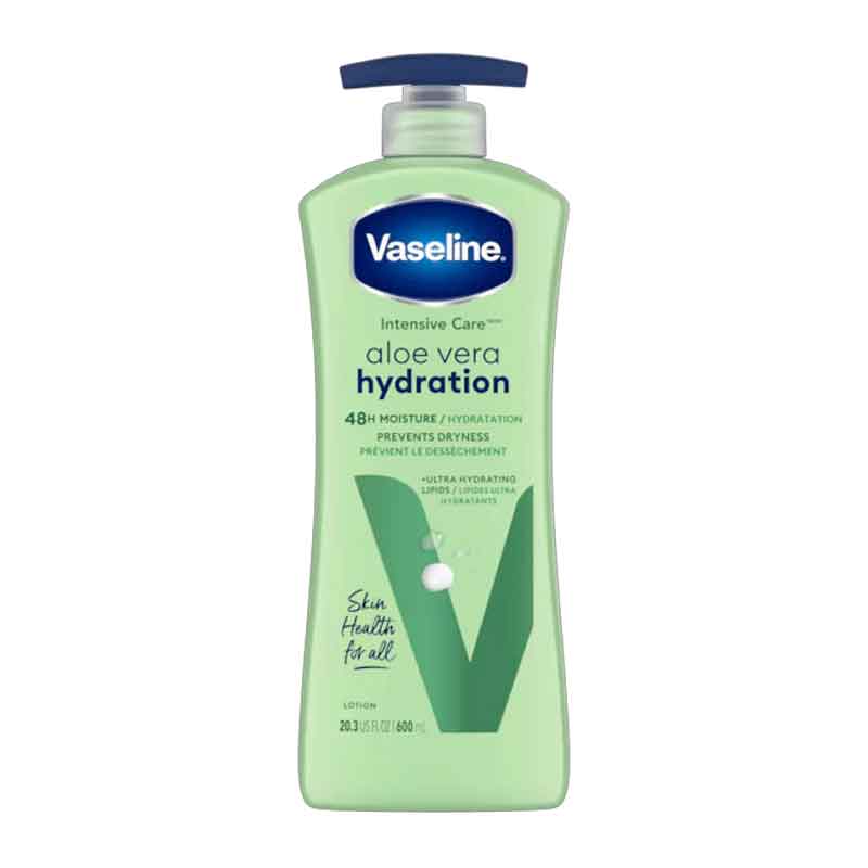 لوسیون بدن وازلین Vaseline مدل آلوِئه ورا Aloe vera Hydration حجم 600ml