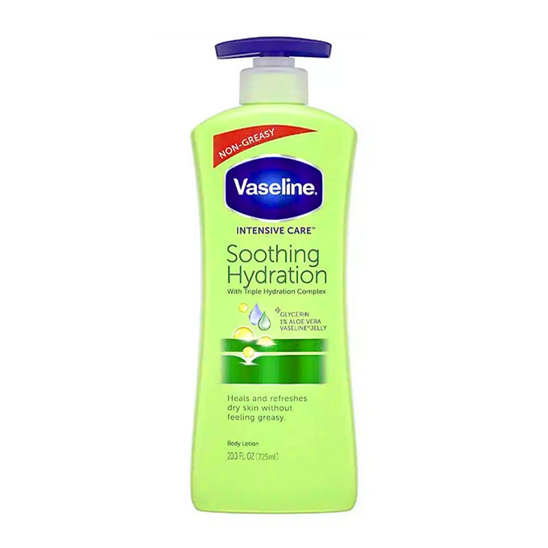 لوسیون بدن وازلین Vaseline مدل Soothing hydrating حجم 725ml
