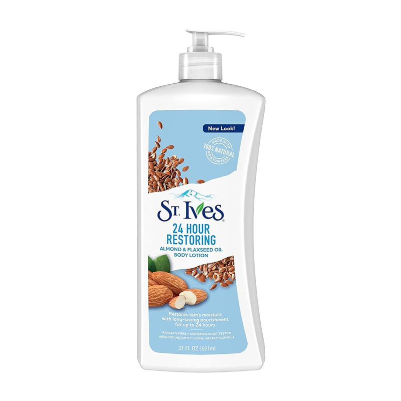 لوسیون بدن بادام و دانه کتان سینت ایوز St Ives حجم 600ml