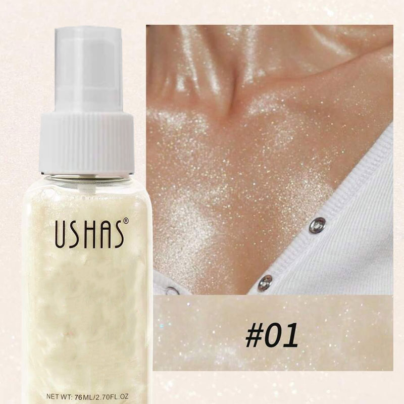 اسپری شیمر بدن یوشاس Ushas حجم 75ml