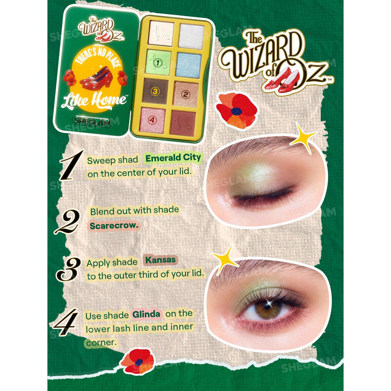 پالت سایه چشم شیگلم SHEGLAM مدل No Place Like Home کالکشن The Wizard of OZ™ پالت سایه چشم شیگلم SHEGLAM مدل No Place Like Home کالکشن The Wizard of OZ™