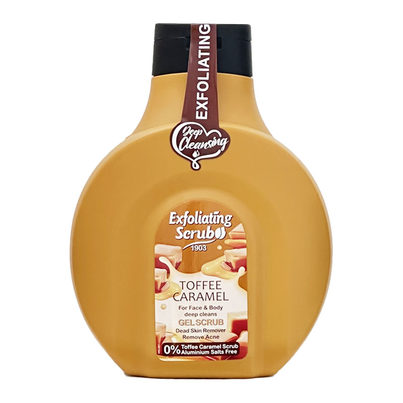 اسکراب روشن کننده صورت و بدن Exefoliating Serub رایحه تافی کارامل حجم 500ml