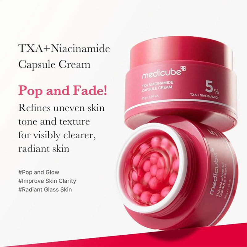 کرم ضد لک و روشن کننده نیاسینامید مدی کیوب Medicube مدل TXA Niacinamide حجم 55g