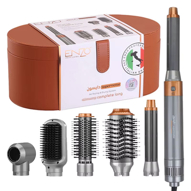 ست کامل حالت‌ دهنده مو ۶ کاره با گرمایش سریع انزو Enzo مدل EN-4133