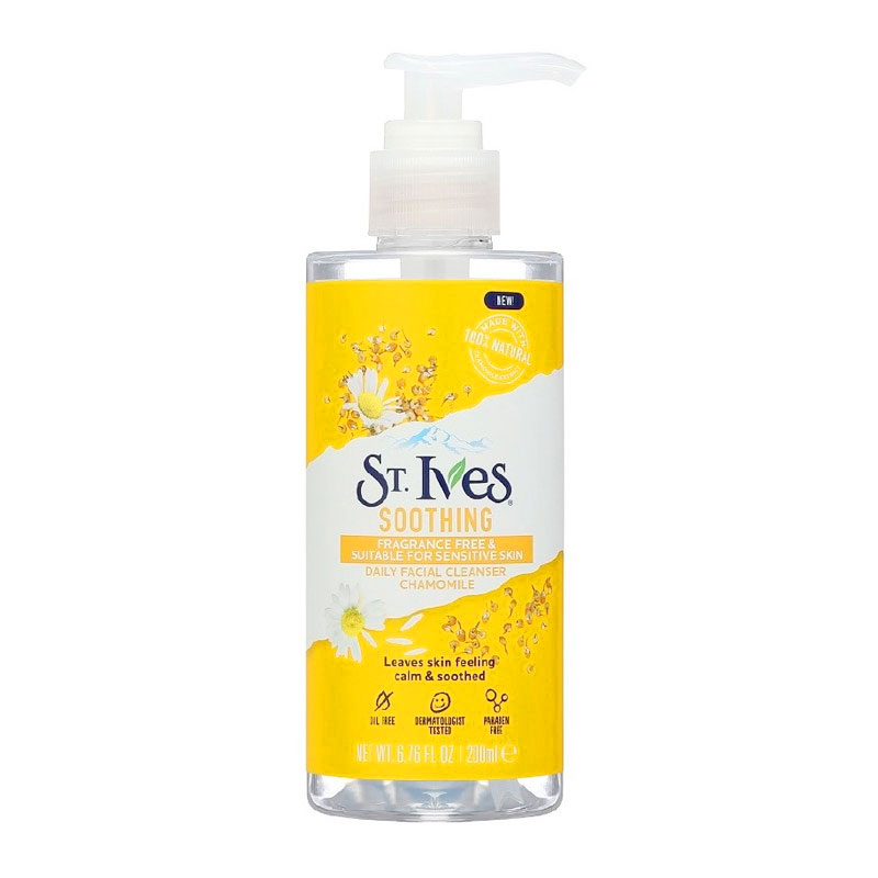 ژل شوینده صورت گل بابونه سنت ایوز ST.Ives مدل SOOTHING حجم 200ml
