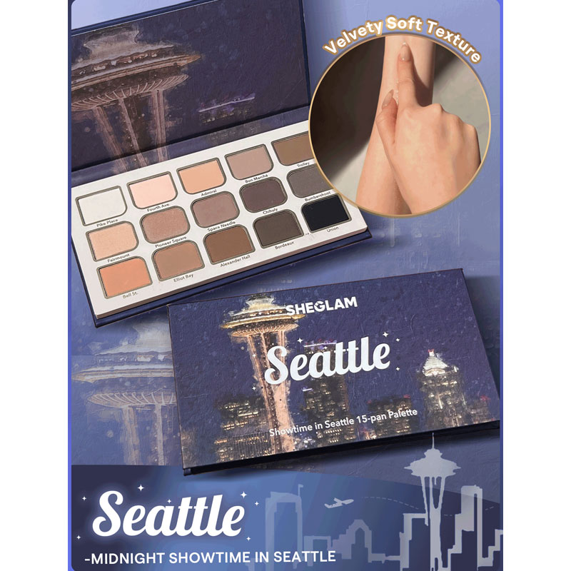 پالت سایه چشم 15 رنگ شیگلم Sheglam مدل Showtime in Seattle