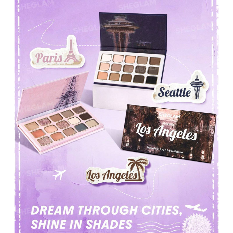 پالت سایه چشم 15 رنگ شیگلم Sheglam مدل Matinee In L A