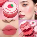 پالت رژگونه و رژلب کرمی توت فرنگی شیگلم Sheglam مدل Strawberry
