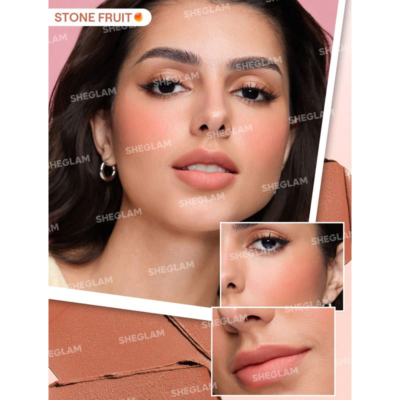 پالت رژگونه و رژلب کرمی هلو شیگلم Sheglam مدل Apricot Dream