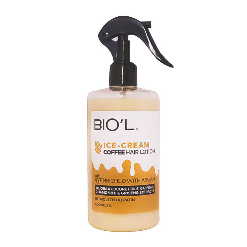 لوسیون تقویت کننده و آبرسان مو بیول BIOL رایحه بستنی نسکافه ای حجم 400ml
