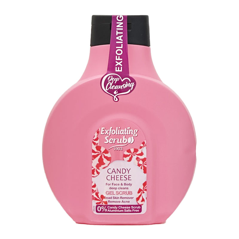 اسکراب روشن کننده صورت و بدن Exefoliating Serub رایحه آبنبات پنیری حجم 500ml