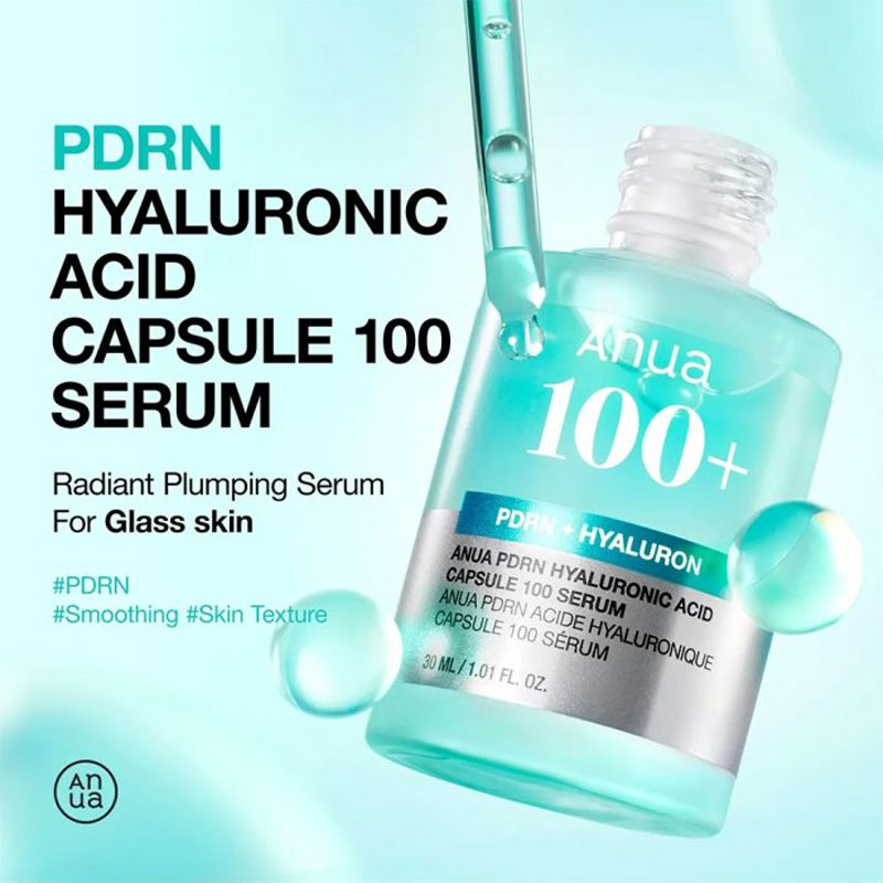 سرم آبرسان هیالورونیک اسید Hyaluronic Acid و PDRN +100 آنوا Anua حجم 30ml