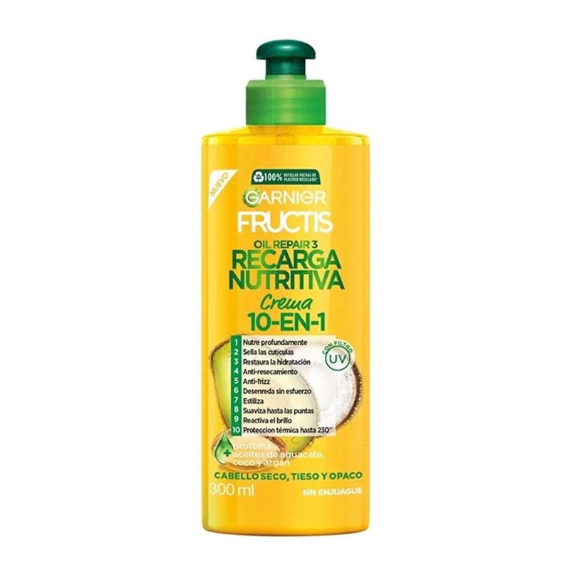 ماسک مو 10 کاره گارنیر Garnier Fructis مدل Recarga Nutritiva حجم 300ml
