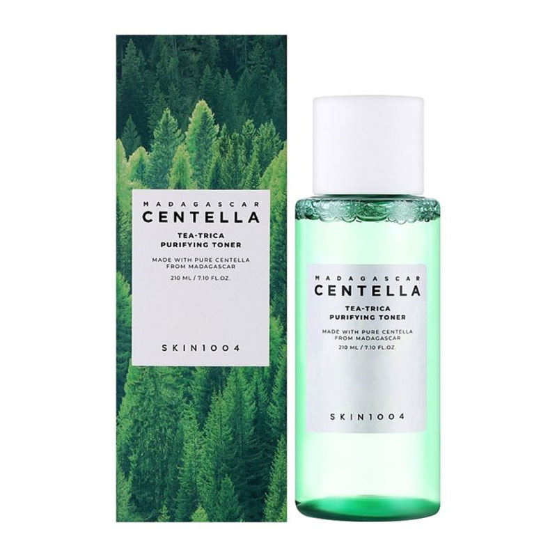 تونر ضد جوش تی تریکا اسکین 1004 SKIN سنتلا Centella مدل Tea-Trica Purifying Toner حجم 210ml