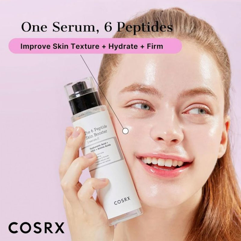 بوستر سرم تقویت کننده پپتید کوزارکس Cosrx مدل the 6 peptide skin booster serum حجم 30ml