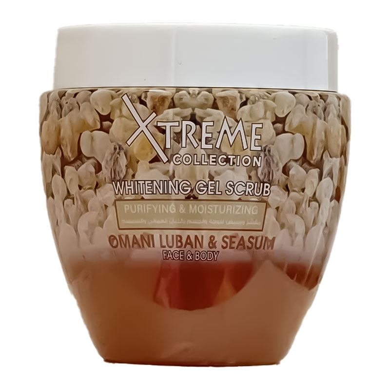 ژل اسکراب روشن‌کننده و آبرسان صورت و بدن اکستریم Xtreme مدل لبان حوجری عمانی حجم 500ml