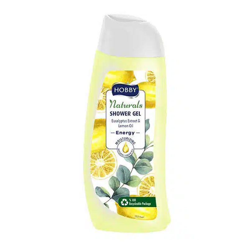 شامپو بدن ژلی هوبی Hobby مدل Naturals رایحه لیمو Energy حجم 500ml
