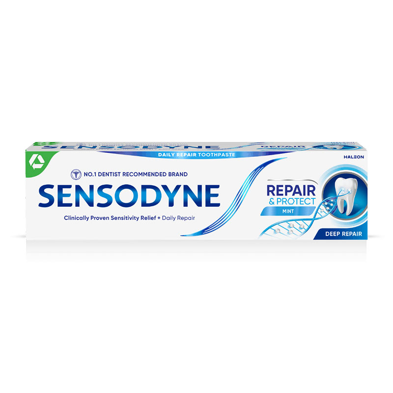 خمیر دندان نعنایی سنسوداین Sensodyne مدل Repair & Protect Mentheحجم 75ml